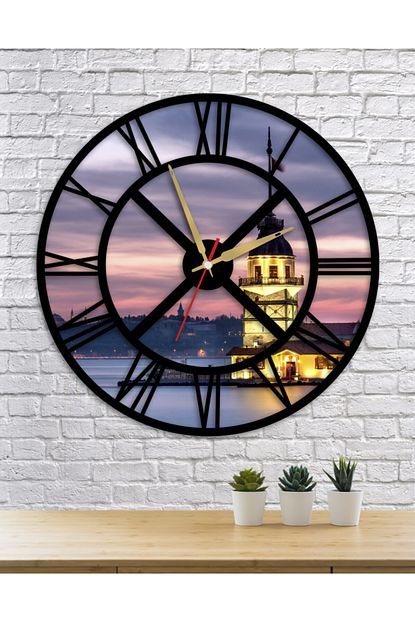 Homecept Kiz Kulesi Temali 48cm Duvar Saati Trendyol