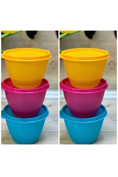 Tupperware Renkli Kaplar 6 Li Buzdolabi Saklama Kabi 400 Ml Trendyol