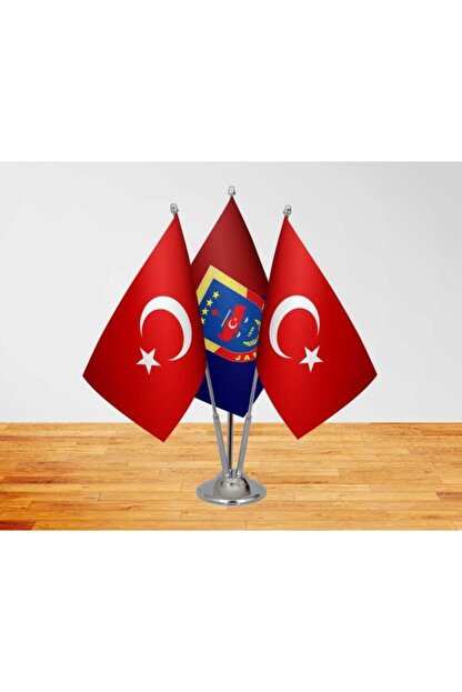 masa ustu jandarma bayragi turk bayragi uclu direk masa bayragi