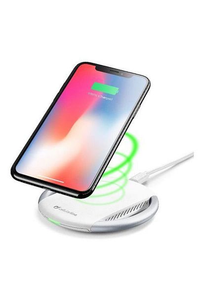 cellularline adaptif kablosuz iphone sarj standi beyaz genpa