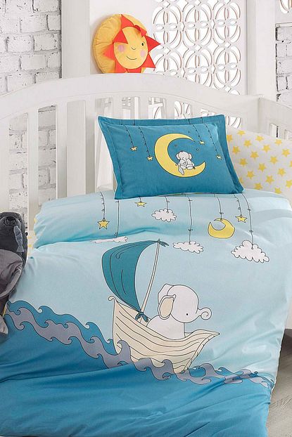 Ladymoda Bebek Nevresim Takimi Yuzde Yuz Pamuklu Elephant Trendyol