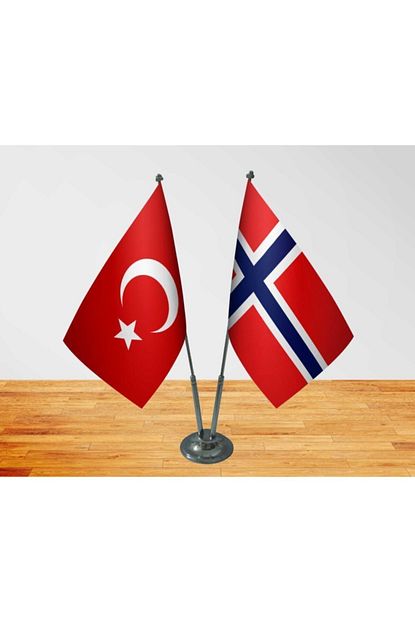 vatan bayrak masa ustu norvec bayragi turk bayragi ikili krom direk masa bayragi fiyati yorumlari trendyol