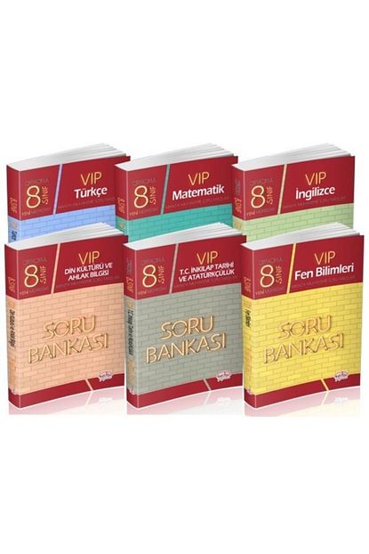 Editor Yayinlari 8 Sinif Lgs Vip Tum Dersler Soru Bankasi Seti 6 Kitap Trendyol