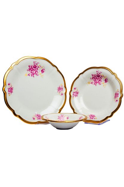 Leonarte Casa Derya Home Lotus Pembe 24 Parca El Yapimi Porselen Yemek Takimi Trendyol