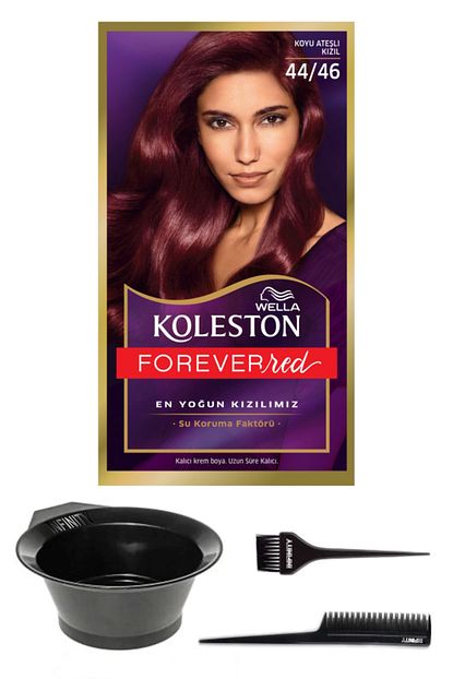 Wella Koleston 44 46 Kit Boya Koyu Atesli Kizil Ve Sac Boyama Seti Trendyol