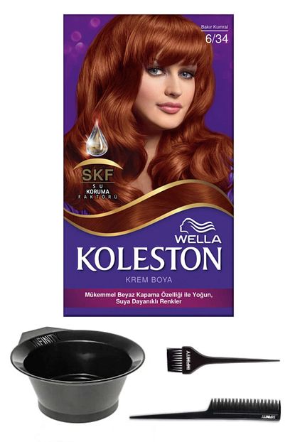 Wella 6 34 Bakir Kumral Koleston Kit Boya Ve Sac Boyama Seti Fiyati Yorumlari Trendyol