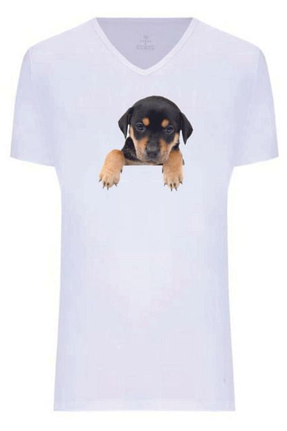 Dolce Unisex Sevimli Kopek Baskili T Shirt Trendyol