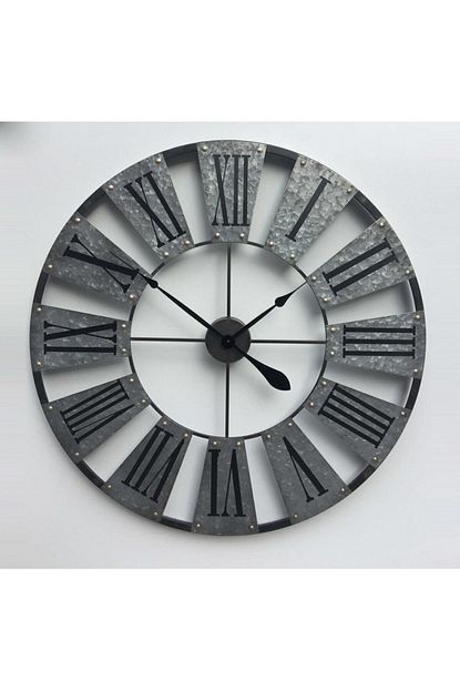Platin Saat 80 Cm Style Buyuk Metal Duvar Saati Modeli Trendyol