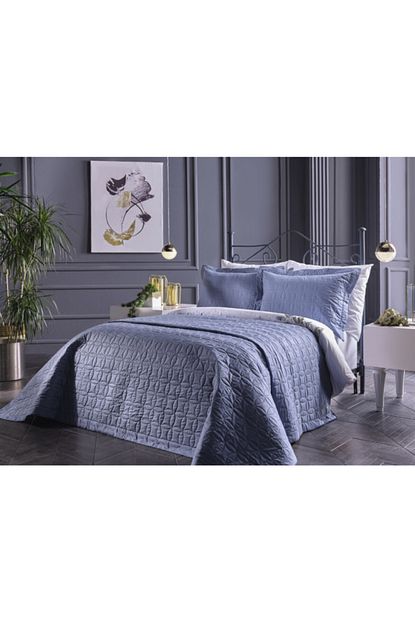 Doqu Home Solena Tek Kisilik Mavi Yatak Ortusu Trendyol