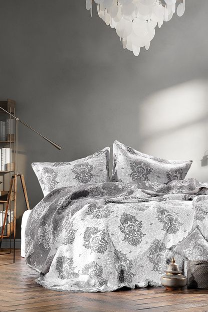 Zebra Casa All Days Damask Yatak Ortusu Cift Kisilik Trendyol