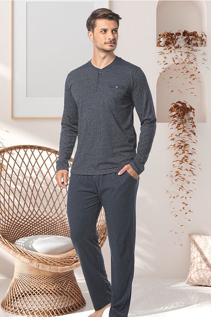 Erse Uzun Kollu Ince Erkek Pijama 301 Trendyol