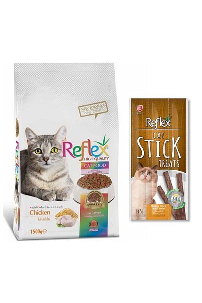 Reflex Renkli Taneli Tavuklu Kedi Mamasi 1 5 Kg Stick Trendyol