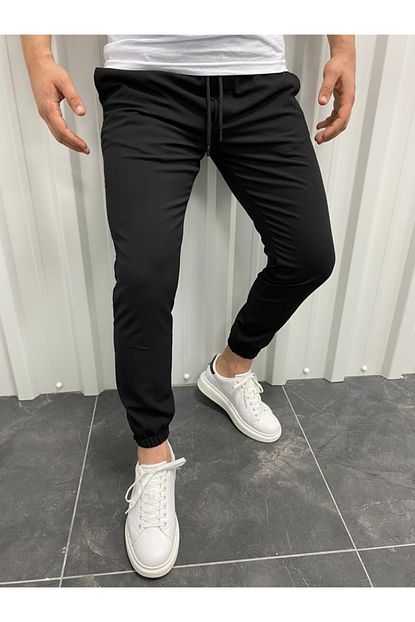 Jokercollection Erkek Siyah Lastik Paca Jogger Pantolon Trendyol