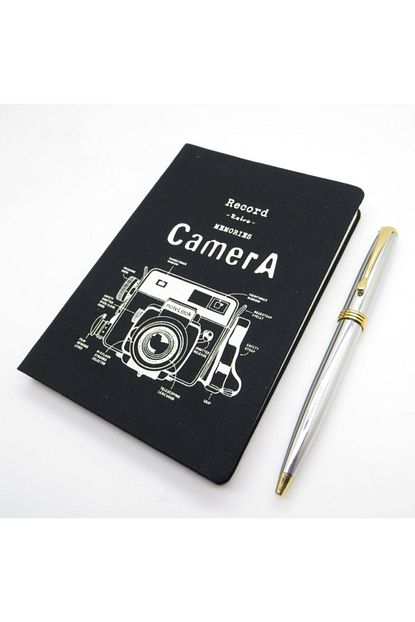 camera defter gold krom kalem