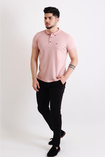 Stil Kombin Erkek Pembe Polo Yaka T Shirt Trendyol