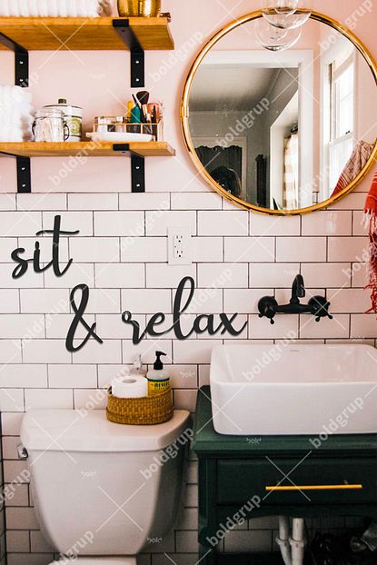 Bold Grup Sit Relax Ev Dekorasyonu Banyo Duvar Yazi Tablo Trendyol