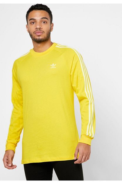 Adidas Erkek Sari Uzun Kollu T Shirt Blc 3 S Ls T Trendyol