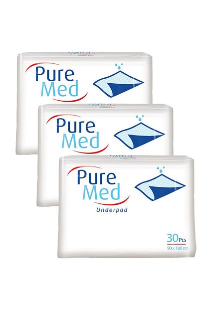Puremed Hasta Alti Bezi Serme Yatak Koruyucu Ortu 90x180 Cm 30 Lu 3 Paket 90 Kullanim Trendyol