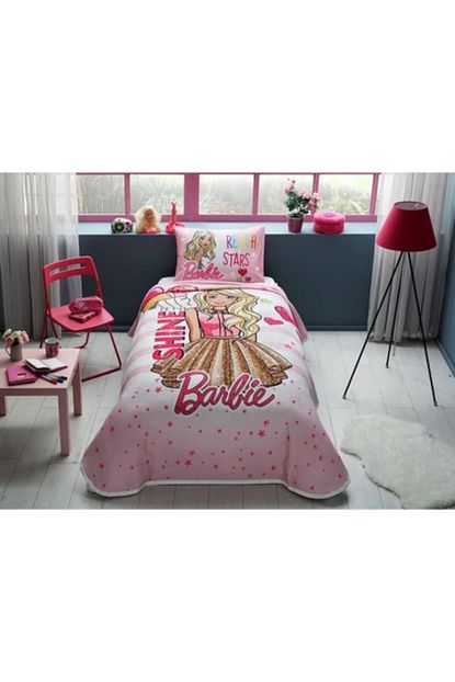 Tac Lisansli Tek Kisilik Cocuk Pike Takimi Barbie Shine Trendyol