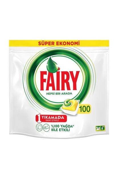 Fairy Hepsi Bir Arada Bulasik Makinesi Deterjani Limon Kokulu 100 Yikama Trendyol