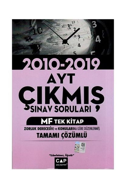 Cap Yayinlari Ayt Mf Tek Kitap Tamami Cozumlu Cikmis Sinav Sorulari Trendyol