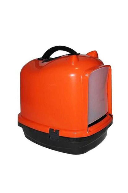 Leos Pet Style Comfort Kapali Kedi Tuvaleti Turuncu Trendyol
