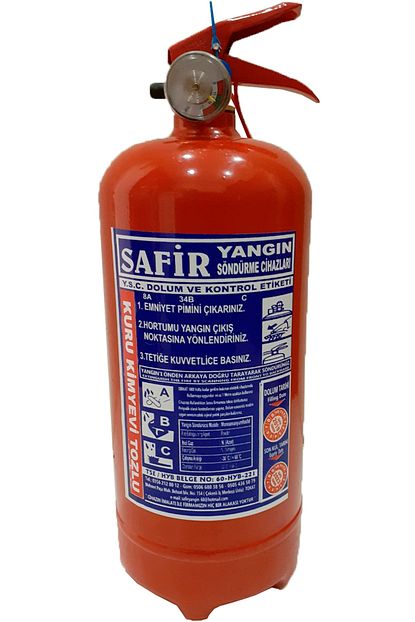 Safir 2 Kg Abc Tozlu Yangin Sondurme Cihazi Tupu Trendyol
