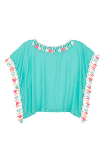 Lally Things Kiz Cocuk Kiz Bebek Yazlik Puskullu Mint Pareo Trendyol