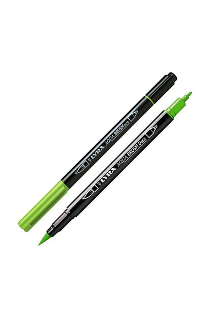 aqua brush duo cift uclu cizim kalemi apple green
