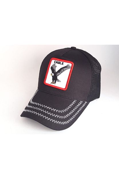 Ozel Yapim Unisex Siyah Eagle Kartal Fileli Snapback Sapka Trendyol