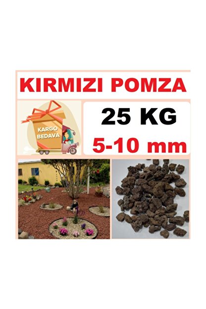 Ekodoga Tarim Pomzasi 5 10 Mm 25 Kg Kirmizi Pomza Curuf Lav Tasi Ponza Trendyol