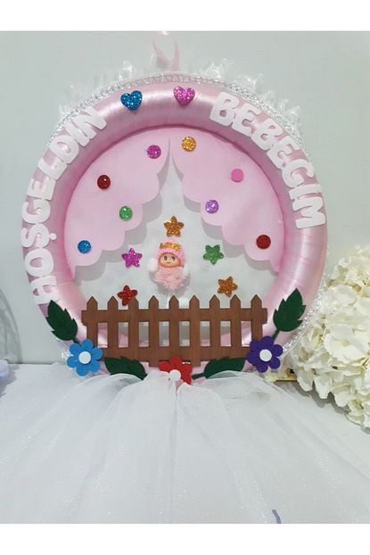 Hayaller Dukkani Pembe Citli Daire Hosgeldin Bebegim Ucuz Kapi Susu Trendyol