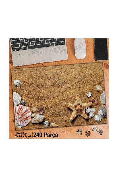 Asilmeydan Asil Hobi Kum Uzerinde Deniz Yildizi Deniz Kabuklari Yapboz Ayak Destekli Cerceveli 240 Parca Puzzle Trendyol