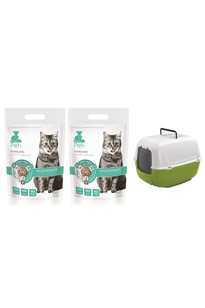 Thepet 2 Adet Tahilsiz Kisir Kedi Mamasi 1 Kg Yesil Ferplast Prima Kapali Tuvalet Hediyeli Trendyol