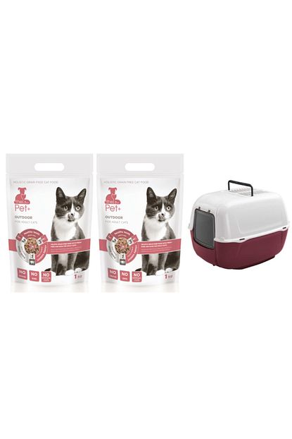 Thepet 2 Adet Tahilsiz Yetiskin Kedi Mamasi 1 Kg Bordo Ferplast Prima Kapali Tuvalet Hediyeli Trendyol