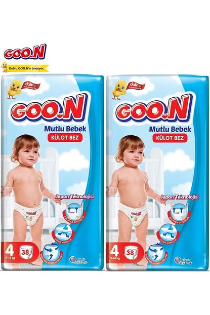 Goo N Goon Mutlu Bebek Jumbo Kulot Bebek Bezi Beden 4 9 14kg Maxi 76 Adet 2pk 38 Trendyol