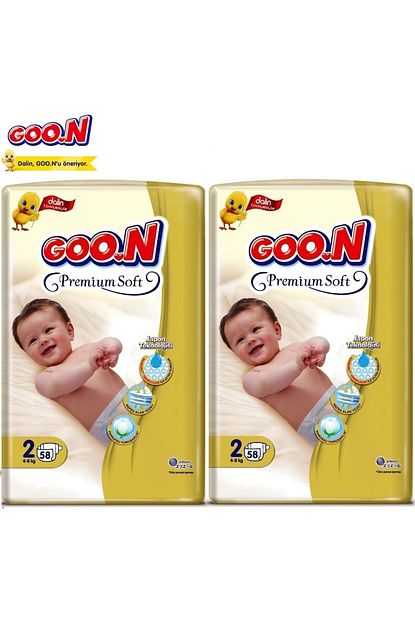 Goo N Goon Premium Soft Jumbo Beden 2 4 8kg Mini 116 Adet 2pk 58 Bebek Bezi Trendyol