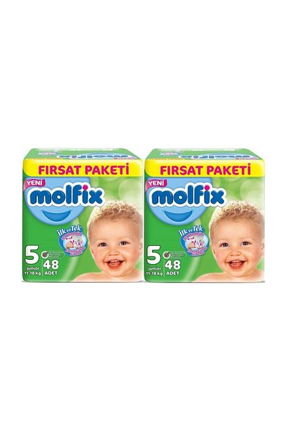 molfix firsat paketi 5 numara 48 2 96 adet bebek bezi 11 18 kg fiyati yorumlari trendyol