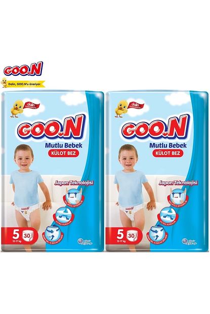 Goo N Goon Mutlu Bebek Jumbo Kulot Bebek Bezi Beden 5 12 17kg Junior 60 Adet 2pk 30 Trendyol
