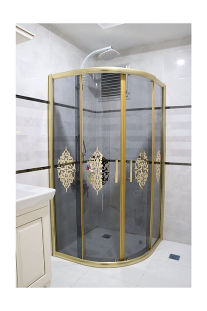 Dusaks 110 X 110 Gold Sari Fume Cam Oval Dusakabin Trendyol