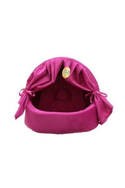 Pet Style Perdeli Kedi Kopek Yatagi Pembe Renkli Trendyol