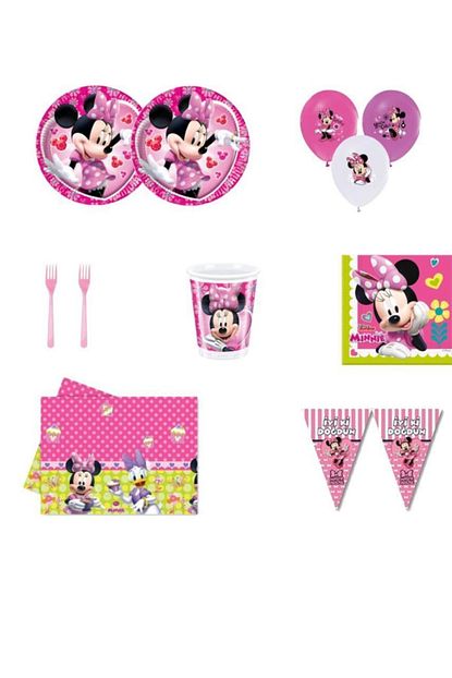 Parti Furyasi Minnie Mouse Mickey Mouse Dogum Gunu Parti Malzemeleri Susleri Set 16 Kisilik Trendyol