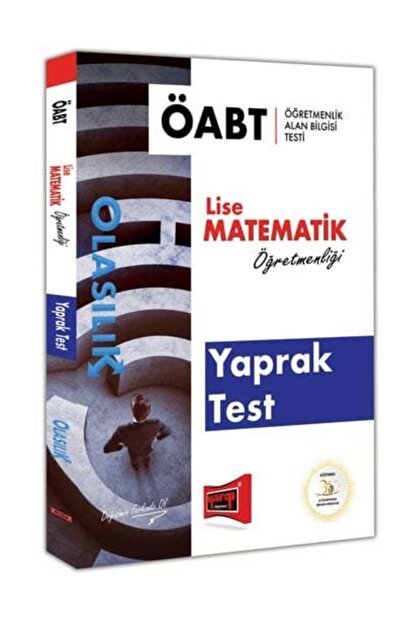 Yargi Yayinevi Yargi Oabt Olasilik Lise Matematik Yaprak Test Trendyol