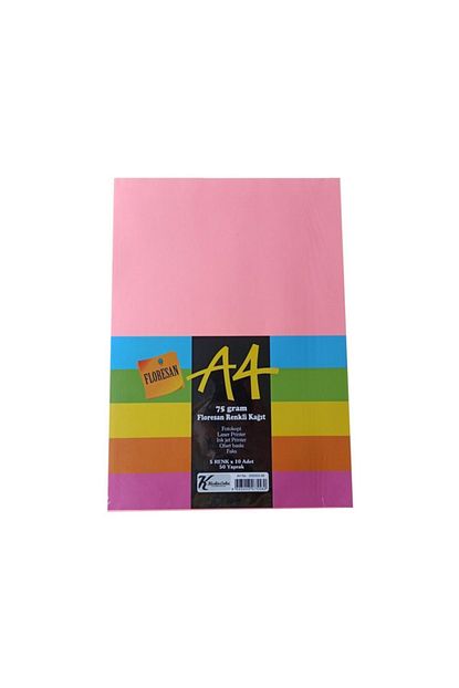 Keskin Color A4 50 Li Floresan Renkli Fotokopi Kagidi Trendyol