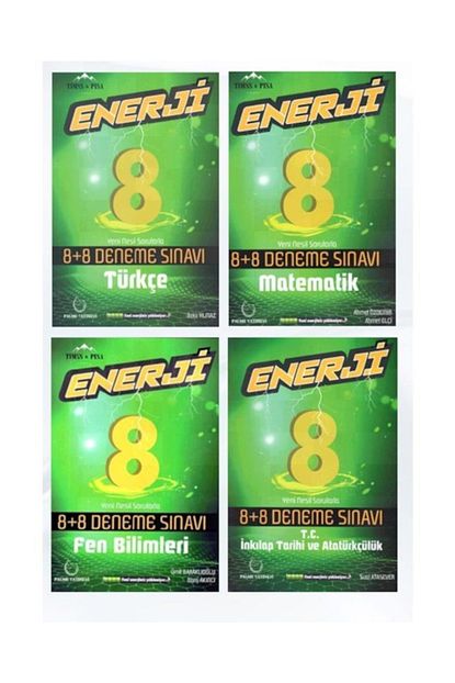 Palme Yayinevi Enerji 8 Sinif Sozel Ve Sayisal 8 8 Deneme Sinavi Seti Trendyol