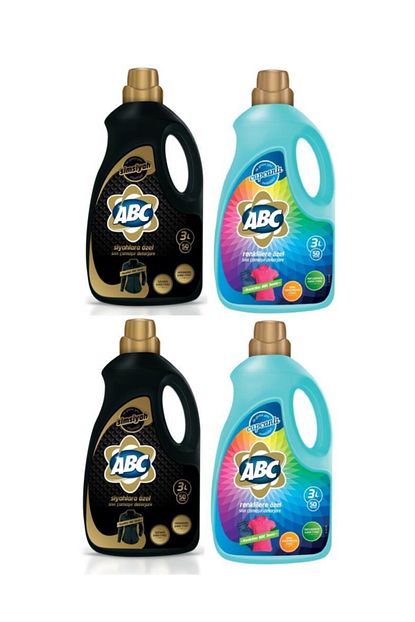 Abc Sivi Camasir Deterjani Renkli Ve Siyahlara Ozel 4 X 3 Litre Trendyol