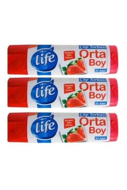Life Cilek Kokulu Kirmizi Renkli Buzgulu Cop Poseti X 3 Adet Trendyol