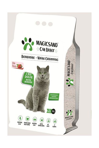Magicsand Cat Litter Cilek Kokulu Kedi Kumu 5 Lt Ince Taneli 4 Adet Trendyol
