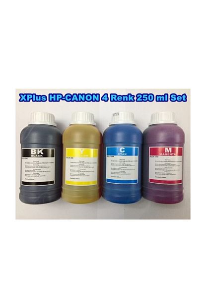 Photo Print Hp Canon Yazicilar Icin 4 Renk X 250 Ml Murekkep Seti Xplus Trendyol