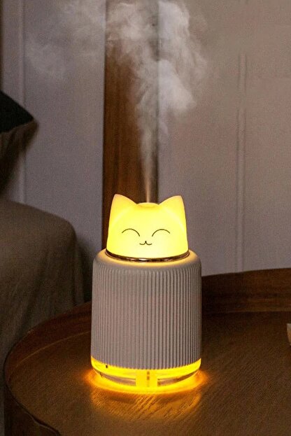 Orijinaldukkan Led Isikli Kedi Hava Nemlendiricili Gece Lambasi Trendyol